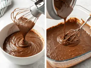 Better Than Sex Cake as a centerpiece on a party table decorated with plates and champagne glasses.