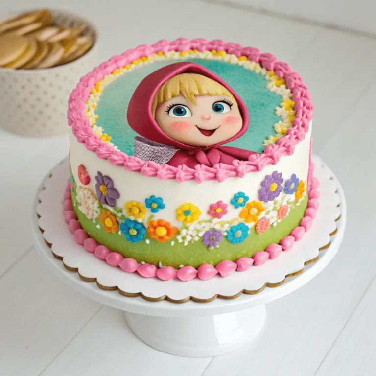 : A baker smoothing buttercream on a cake, with edible image tools nearby.