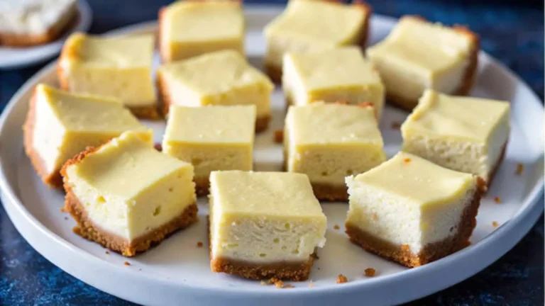 A beautiful assortment of cheesecake bars featuring classic vanilla, chocolate marble, and strawberry-topped varieties.